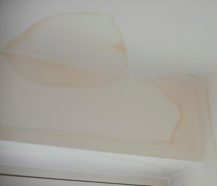 water damage on a white ceiling